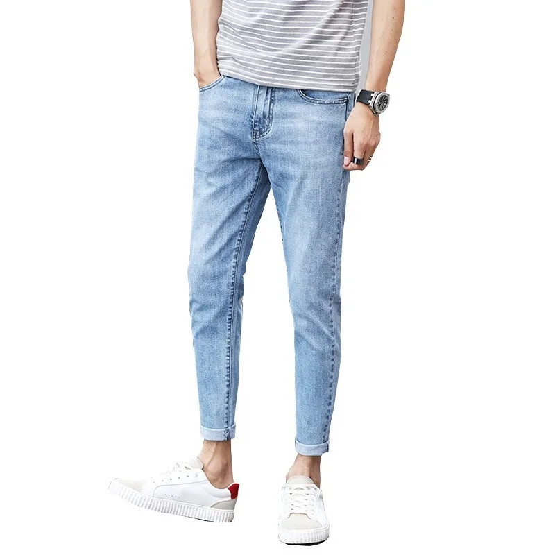 

2020 Men's Jeans New Slim Trousers Denim Elastic Skinny Cotton Male Streetwear Hiphop Personality Male Pencil Pants