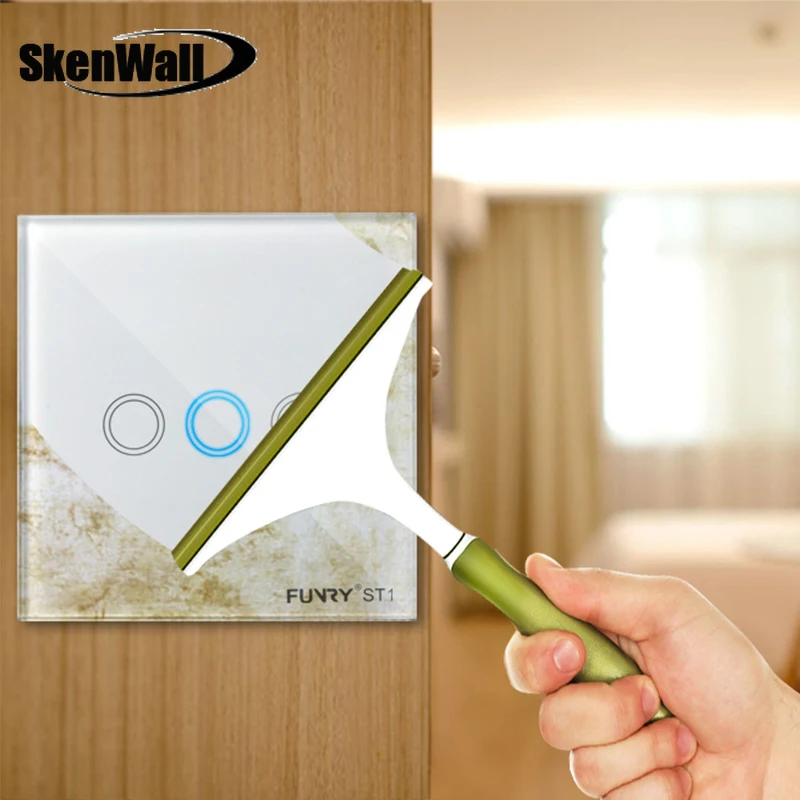 Настенный сенсорный выключатель 3 клавиши 170-240 В 433 МГц 86 х86 мм | Строительство и