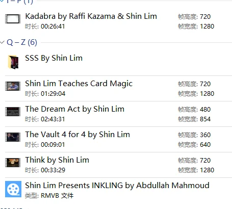 

Shin Lim Magic Archive - Collection 23 set -magic tricks
