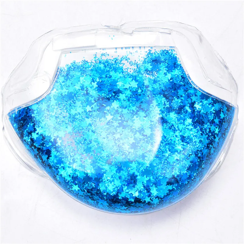 Light blue 20 пар модная обувь с блестящими зыбучими песками и блестками верхняя часть из термопластичного полиуретана аппликация с плоской задней частью женская обувь Сделай Сам ПРИШИТАЯ жидкая декоративная детская обувь - Цвет: Light blue