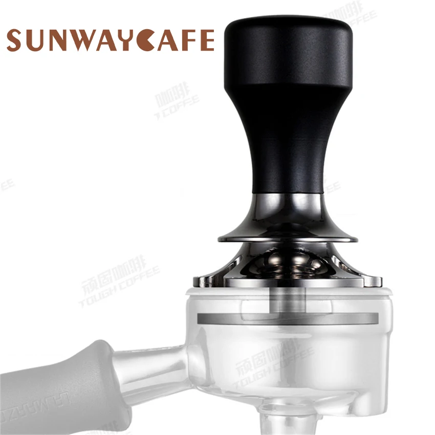 Регулируемый 58 5 мм кофе Темпер из нержавеющей стали плоское прессованное