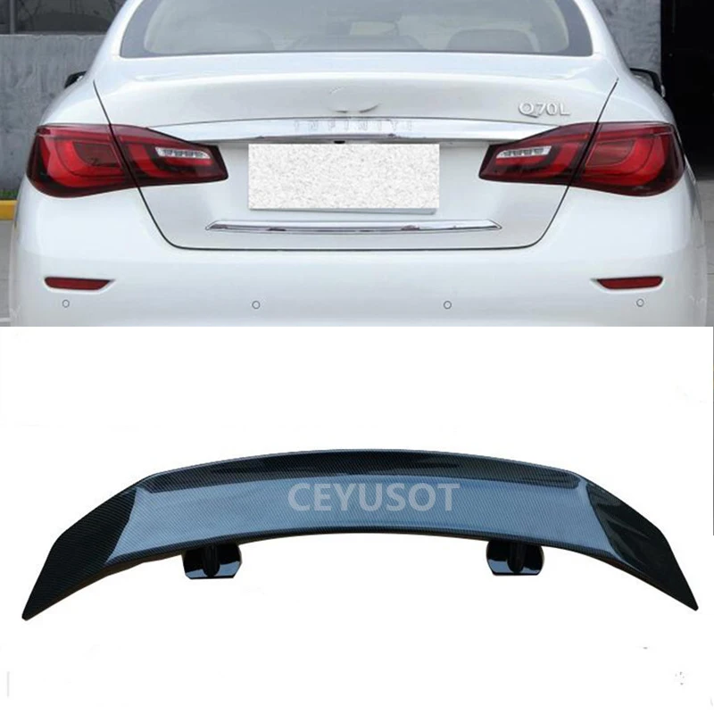 

Для Универсальный Спойлер Новый Infiniti Q70 ABS Материал Автомобильный багажник спойлер задней крышки хвост аксессуары-плавники Глянцевая Набор...