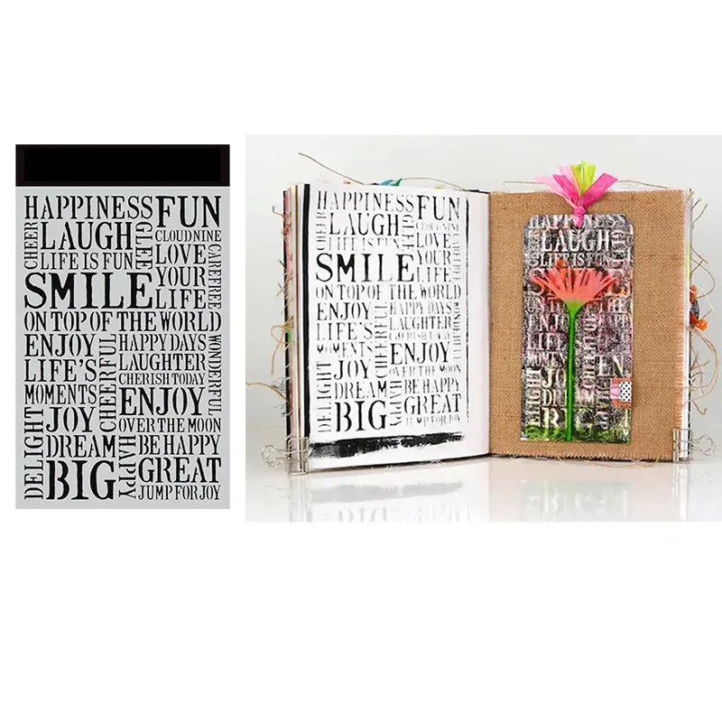 

Letter Medium Stencils Smile for Scrapbooking Stamp Photo Album Decorative Embossing Cut Die DIY Paper Cards 2021 NEW