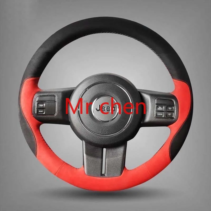 

DIY for Jeep Liberty Grand Cherokee horse herder cooway leather hand sewn steering wheel cover