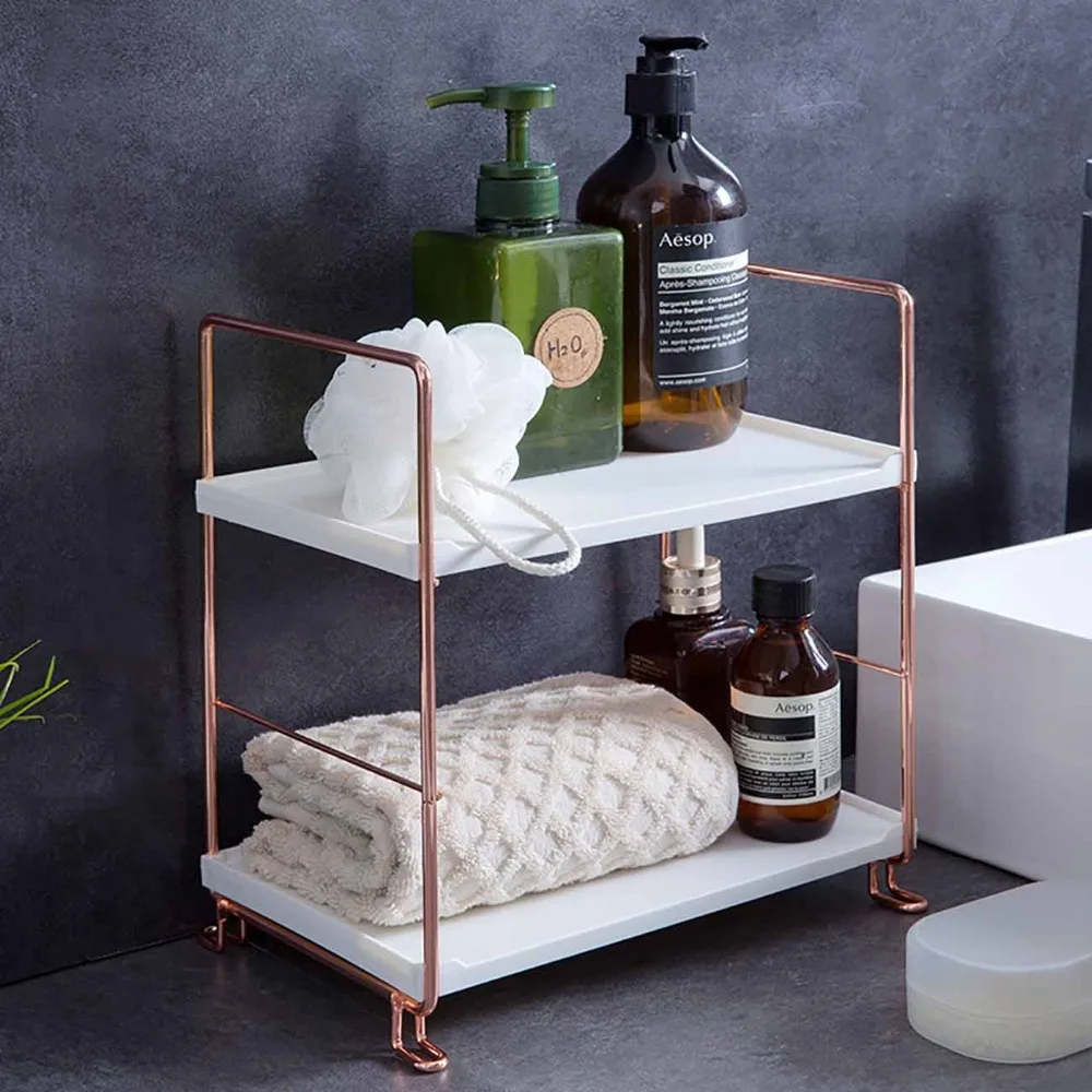 

Bathroom Rack Corner Cosmetic Shampoo Shower Rack Kitchen Multi-Layer Floor Stand Wrought Iron Household Finishing Rack