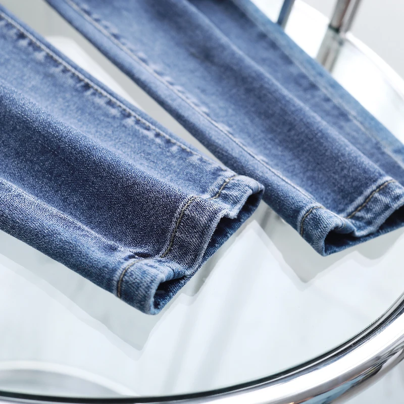 

2021 Spring High Waisted Jeans for Women Straight Leg Denim Pants Bottom Vintage Streetwear Harem pant Fashion Clothes Blue