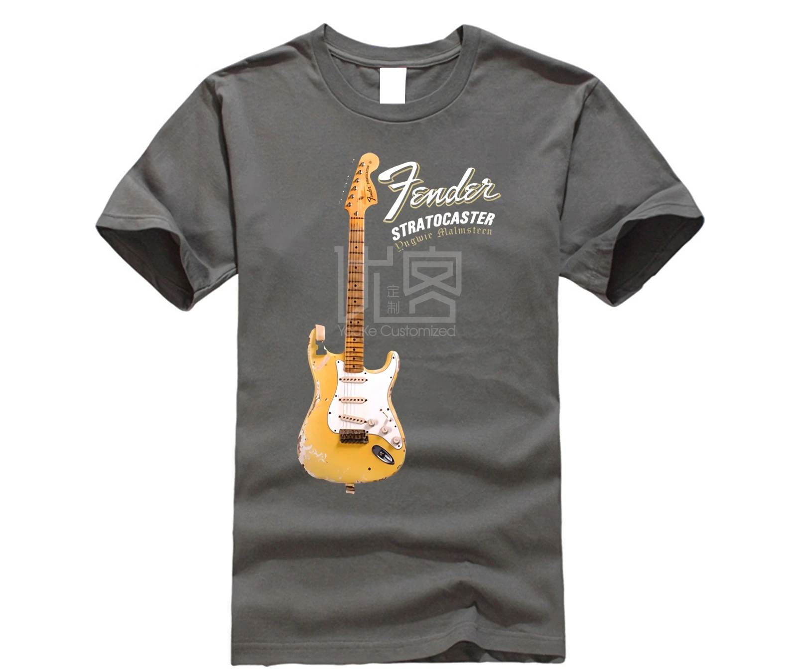 100 baumwolle druck shirts angepasst t shirt yngwie malmsteen stratocaster e gitarre t shirt schwarz free global shipping