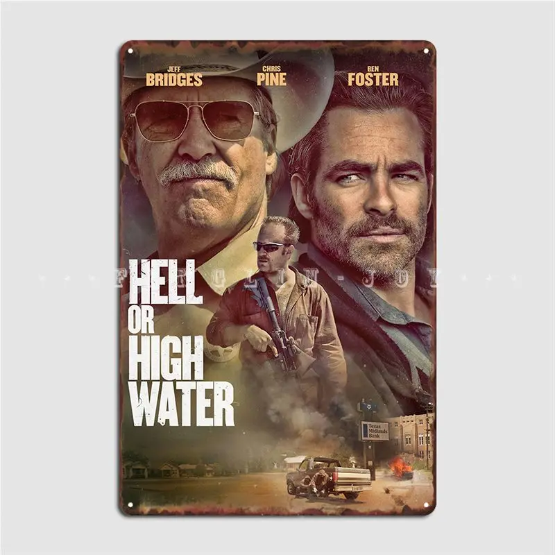 

Hell Or High Water Metal Sign Wall Decor Design Bar Cave Club Tin Sign Posters
