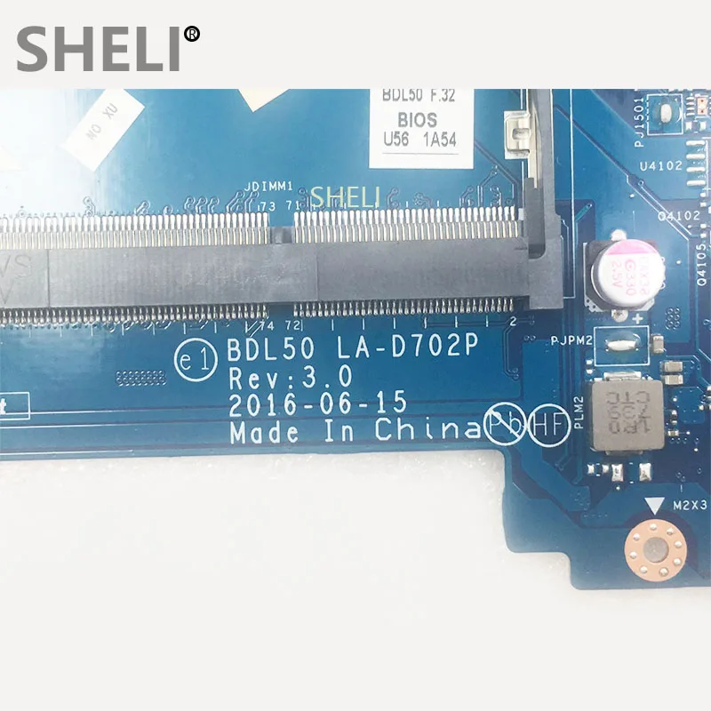 Материнская плата SHELI для HP 250 G5 854944 601 SR2KN N3060 BDL50 LA D702P DDR3 протестированная