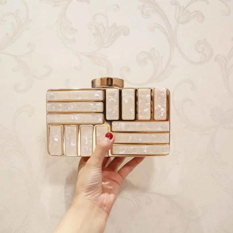 

Luxury Brand Design Acrylic Decoration Clutches Women Evening Bags Party Wedding Hand Bag Chain Crossbody Purses Wallet Clutch