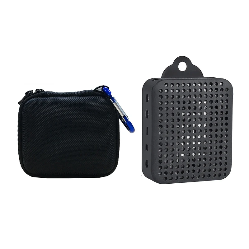 

Hard EVA Carry Bag Case Cover With Protective Silicone Cover Case With Carabiner-Black