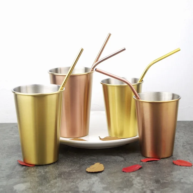 Кофейные кружки из нержавеющей стали чашки для пива молока чая цвета розового