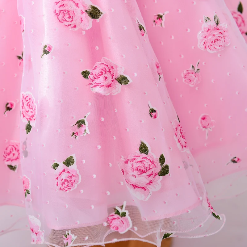 

2021 Summer Bridesmaid Flower Girls Dress Princess Kids Dresses For Girl Wedding Party Evening Dress Children Clothing 3 10 Year
