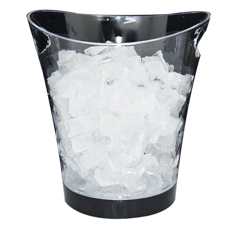 

Двойная ручка, Прозрачная Круглая фотография, яркая фотография, цвет шампанского, праздничное семейное барное ведро для льда