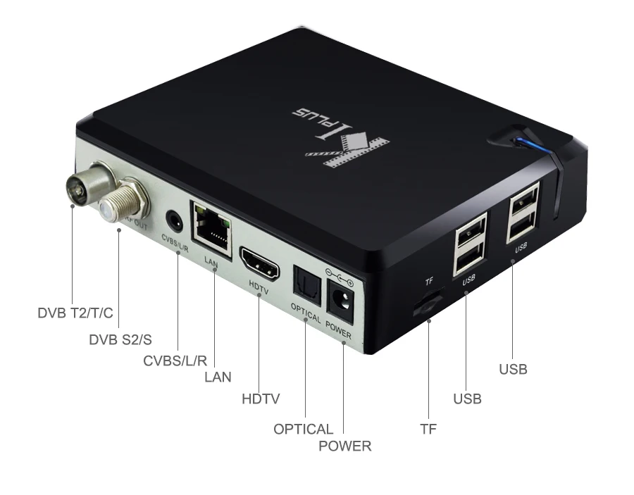 MECOOL KI Plus S2 T2 DVB tv Box, 2в1 K1 DVB-S2 DVB-T2 Android Amlogic S905D 1G 8G 4k CCCAM IP tv Smart tv Box