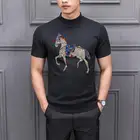 Мужской свитер с коротким рукавом, повседневный мужской Тонкий Топ