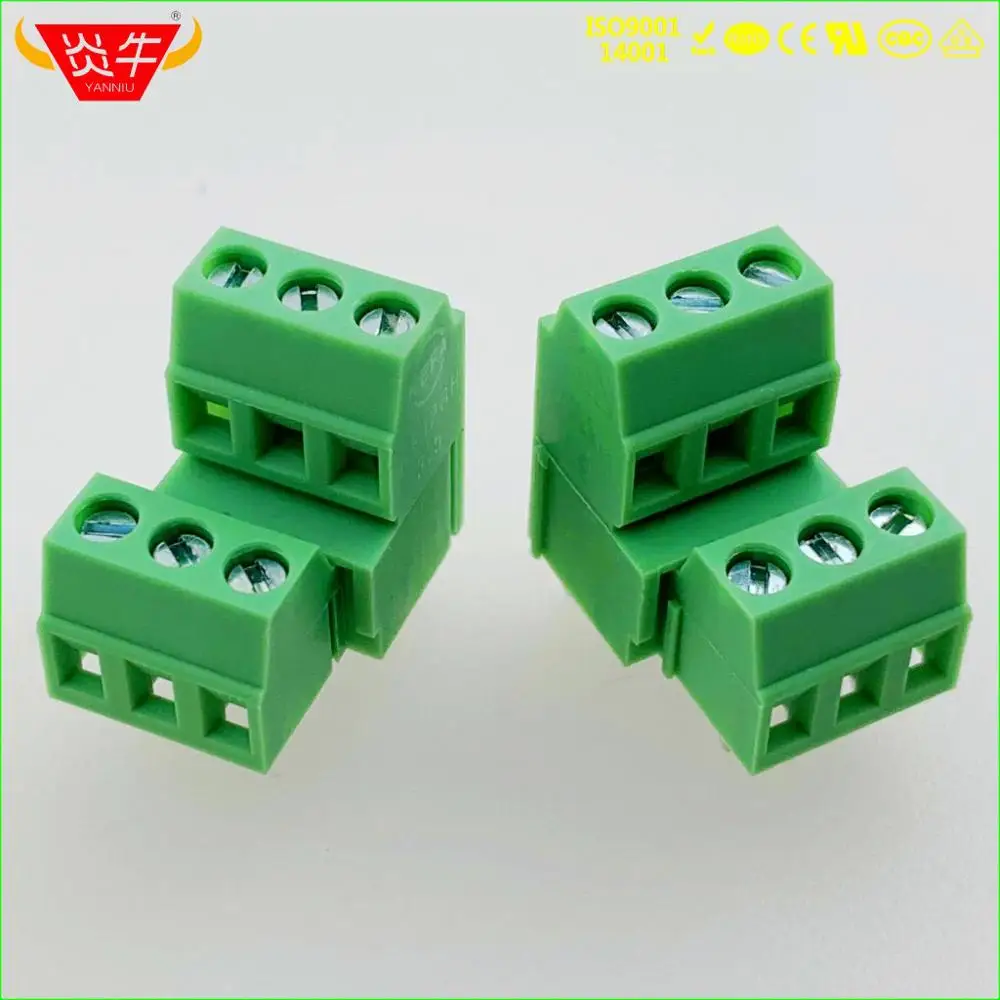 KF128A 3,5 Американская классификация проводов 2р 3P PCB Универсальный винтовой Клеммник KF128HL DG381A 3,5 мм 2PIN 3PIN MKKDS 1/2-3,5-1751390 PHOENIX DEGSON KEFA