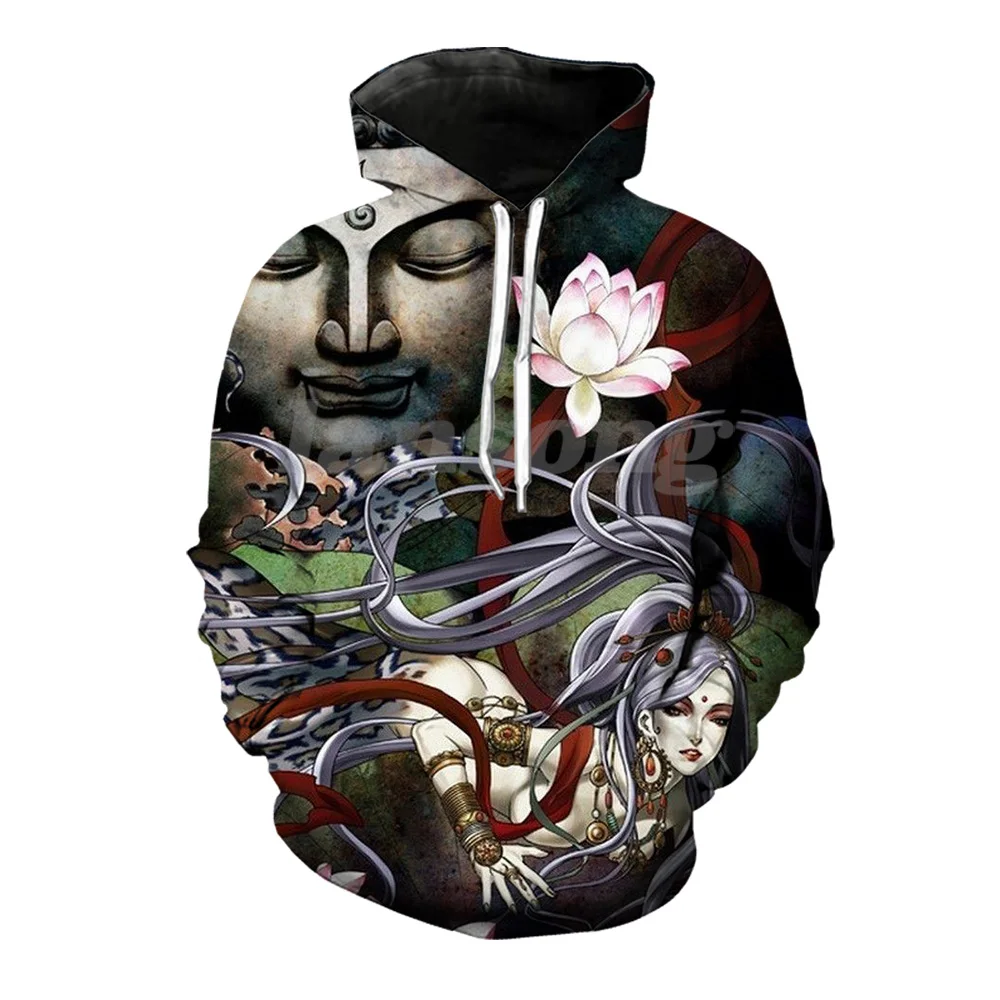 

buddha fantasy 3d print winter sweatshirt/Zip hoodies/pants men harajuku funny pullover jacket streetwear hip hop clothing top