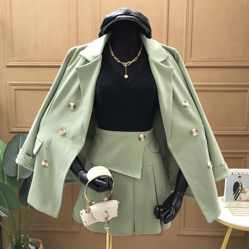 Весна 2020 повседневный комплект из двух предметов большого размера корейский