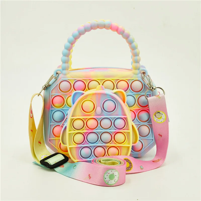 Пузырьковая женская сумка через плечо фиджет-игрушка чехол-карандаш кошелек для
