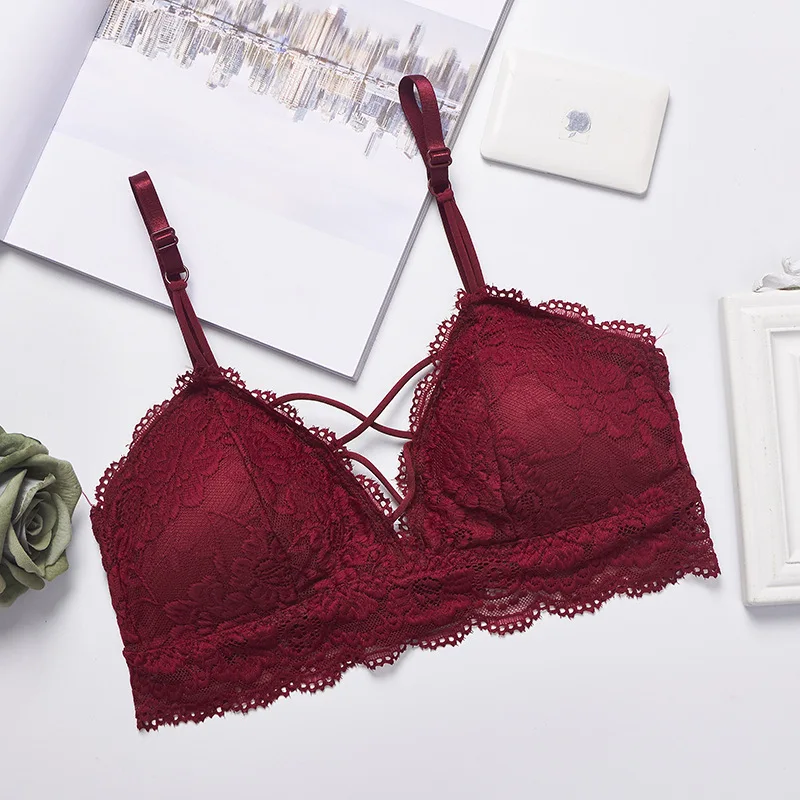 Кружевные цветочные Бюстгальтеры для женщин пуш-ап Bralette сексуальное нижнее
