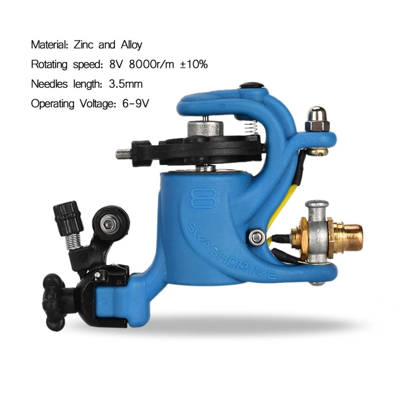 

Professional Drive Tattoo Machine Rotary Machine 8V 8000Rpm Stroke Depth 3.5mm Tattoo Machine for Lining Shadering