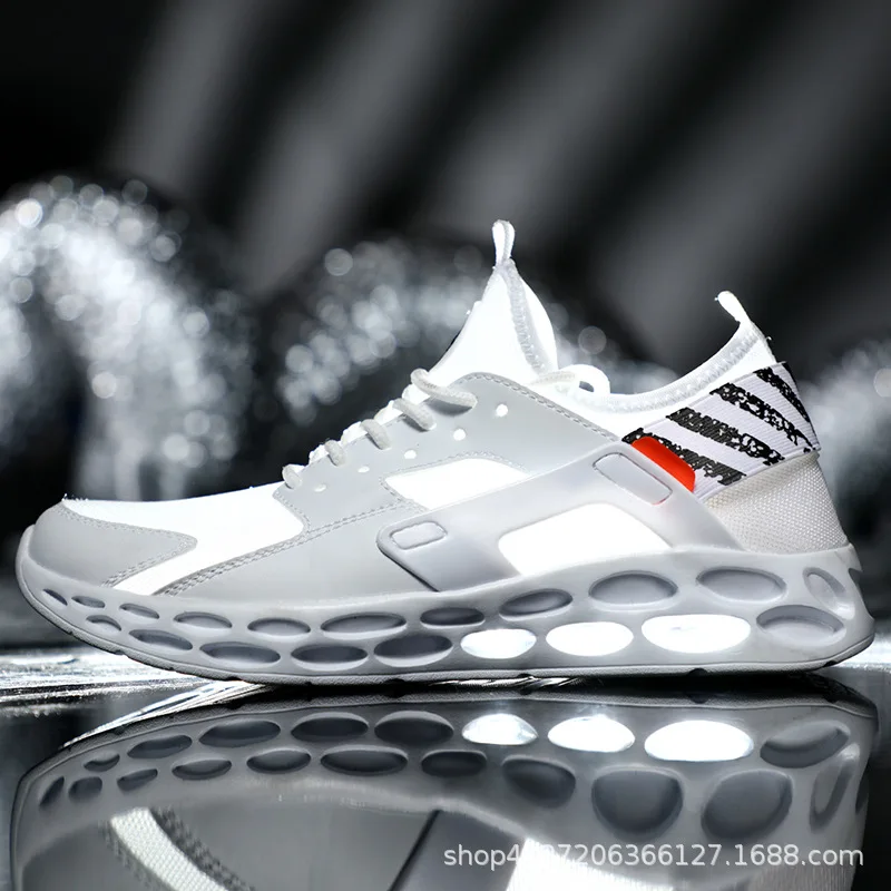 

Men's shoes plus size summer men's small white shoes new casual sports shoes flying woven sports men's shoes