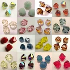 Хрустальные чешские бусины STENYA, ожерелье с гранями в виде двойного конуса, повязка на голову с бантом, ювелирные изделия сделай сам, аксессуары для стеклянных браслетов, 6 мм