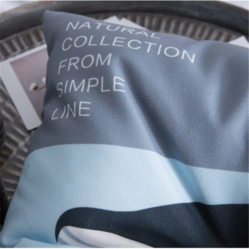 Синий чехол для подушки домашний декор полиэстер хлопок полотно Толстая накидка