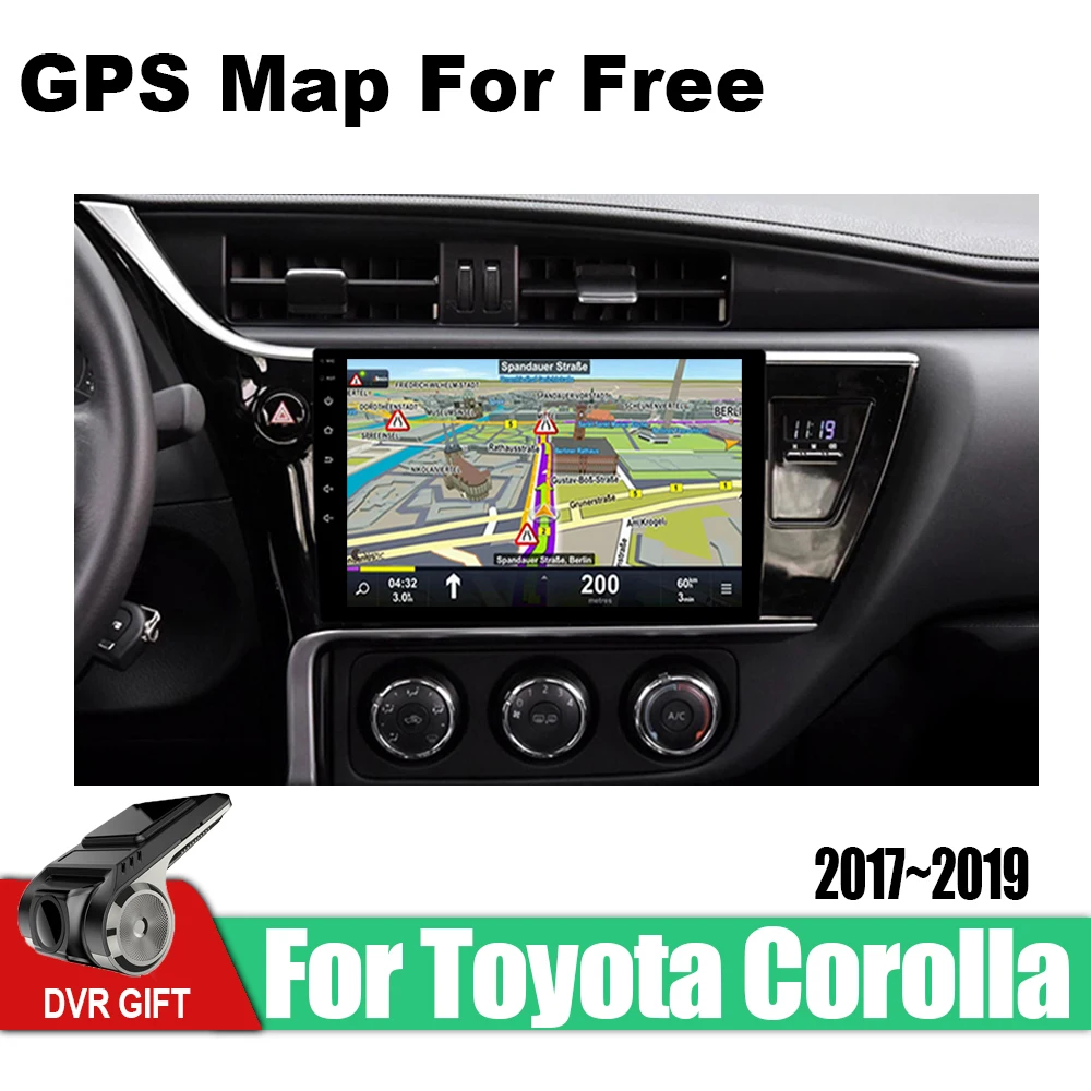 Автомобильный мультимедийный GPS навигатор Android для Toyota Corolla 2017 2018 2019 vedio стерео