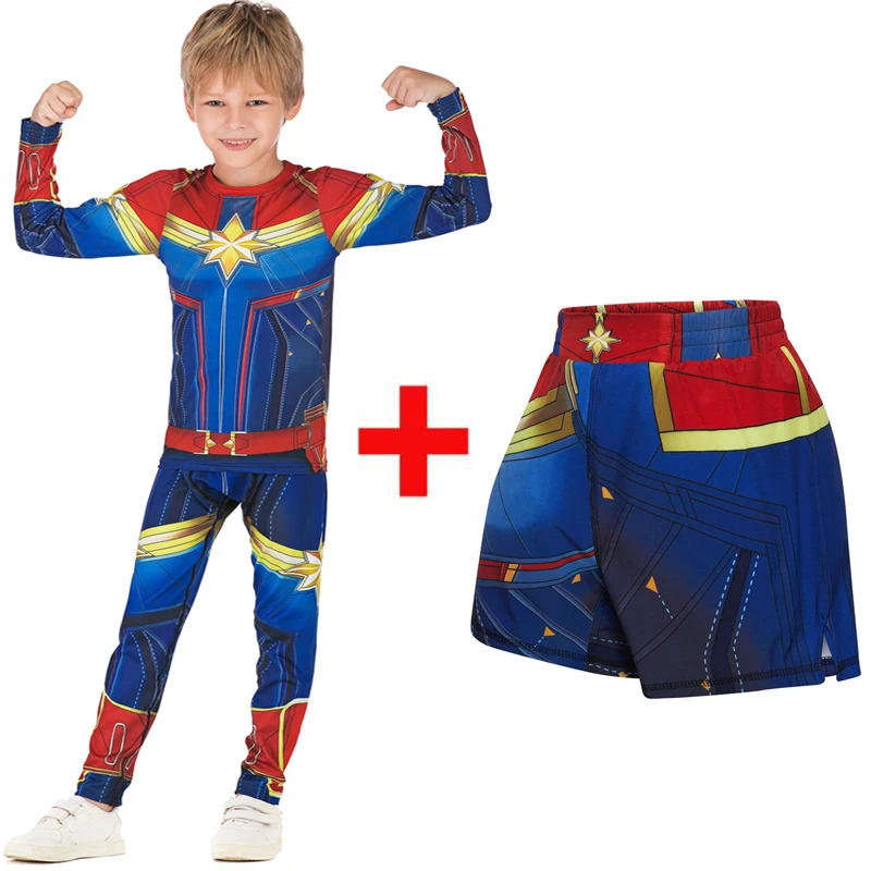 Детский комплект для MMA из двух предметов компрессионные трикотажные изделия +