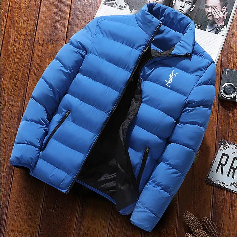 

2020 casual printed cotton dress, padded jacket for men, autumn/winter brand clothing, thick, tight, appropriate clothing, suita