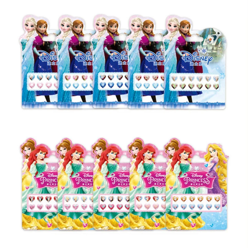 Las ni&ntilde;as de Disney congelado elsa Anna 3D pegatinas para pendientes princesa Sophia Mickey Minnie ni&ntilde;os maquillaje DIY juguetes pegatinas de u&ntilde;as-2