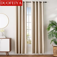 black blackout curtains for bedroom living room thermal insulated room window blockout curtain sun shade for home window