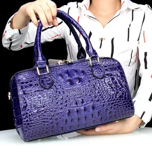 luxury designer crocodile pattern leather female handbag leather shoulder bag fashion large capacity pillow bag female bag free global shipping