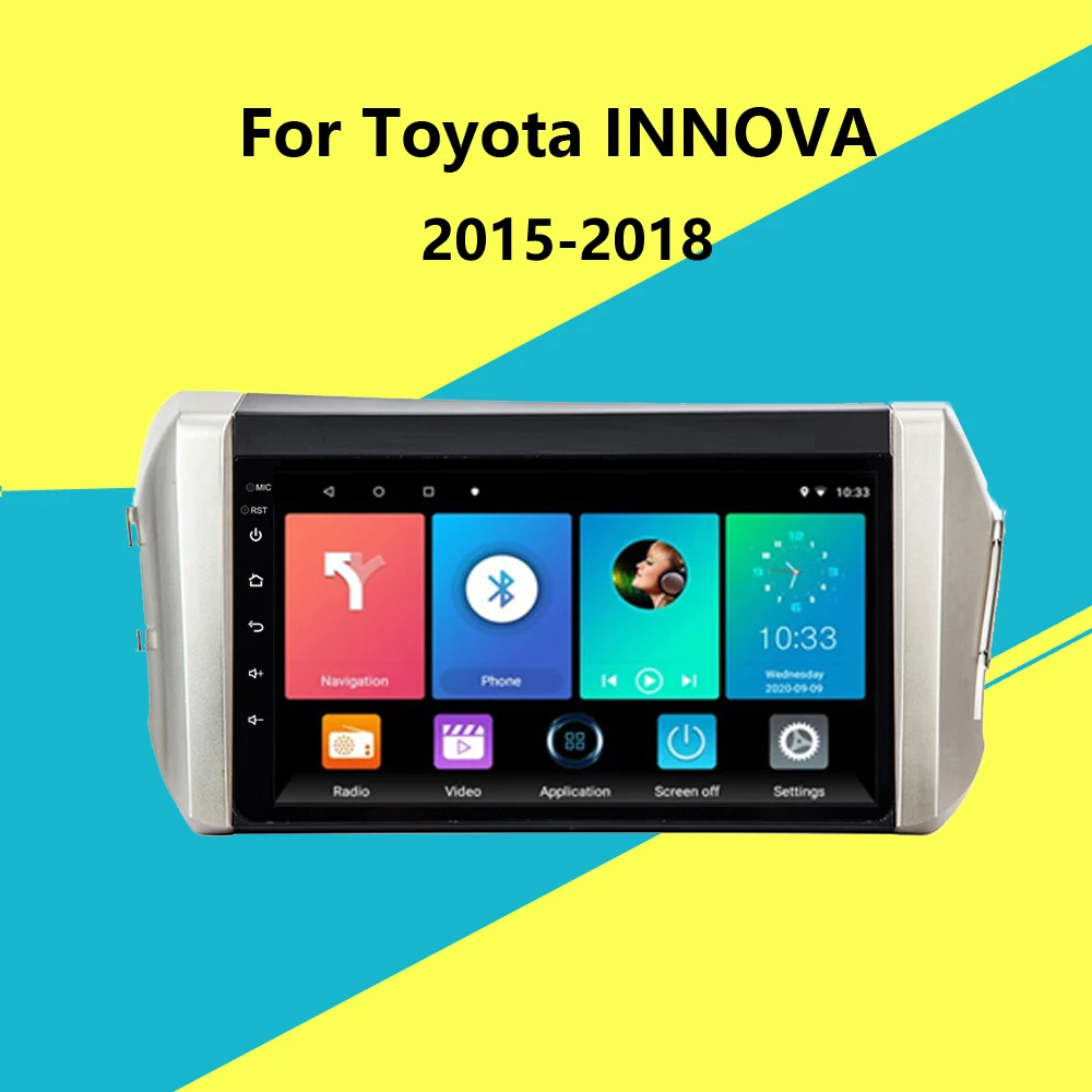 For Toyota INNOVA 2015 2016 2017 2018 Car Multimedia Player Head Unit FM BT WIFI Android 8.1 9" Touch Screen | Автомобили и