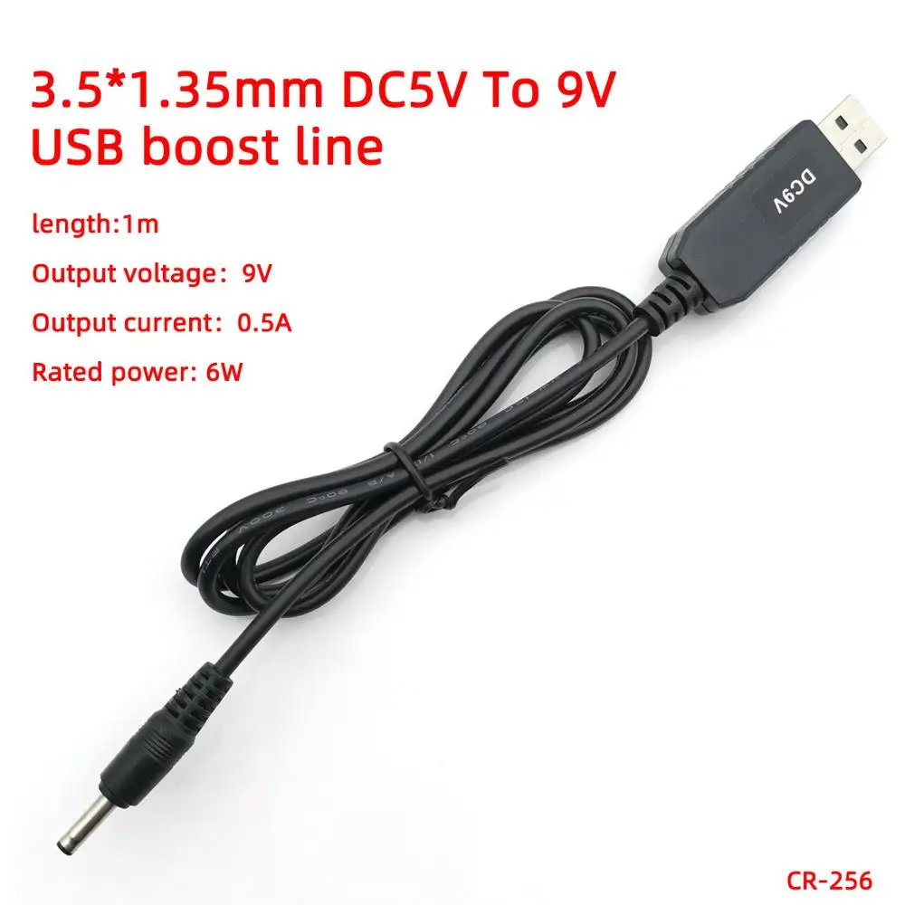 3.5-1.35mm Повышающий мощность USB линия DC 5 В к DC 9 В/12 В Повышающий Модуль USB конвертер Кабель-адаптер 3,5*1,35 мм 4,0*1,7 мм 5,5*2,1 мм разъем - Цвет: 3.5-1.35mm