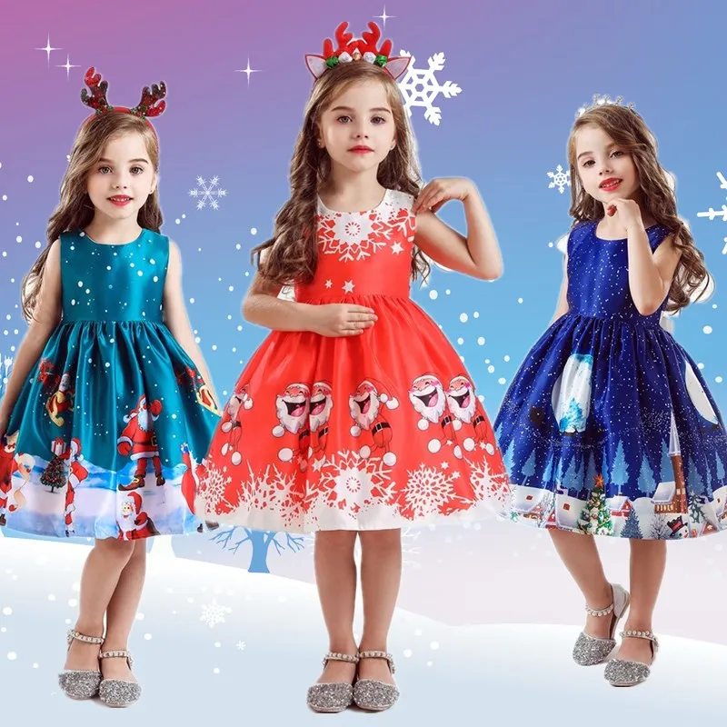 Вечерние платья принцессы для маленьких девочек Рождественский подарок