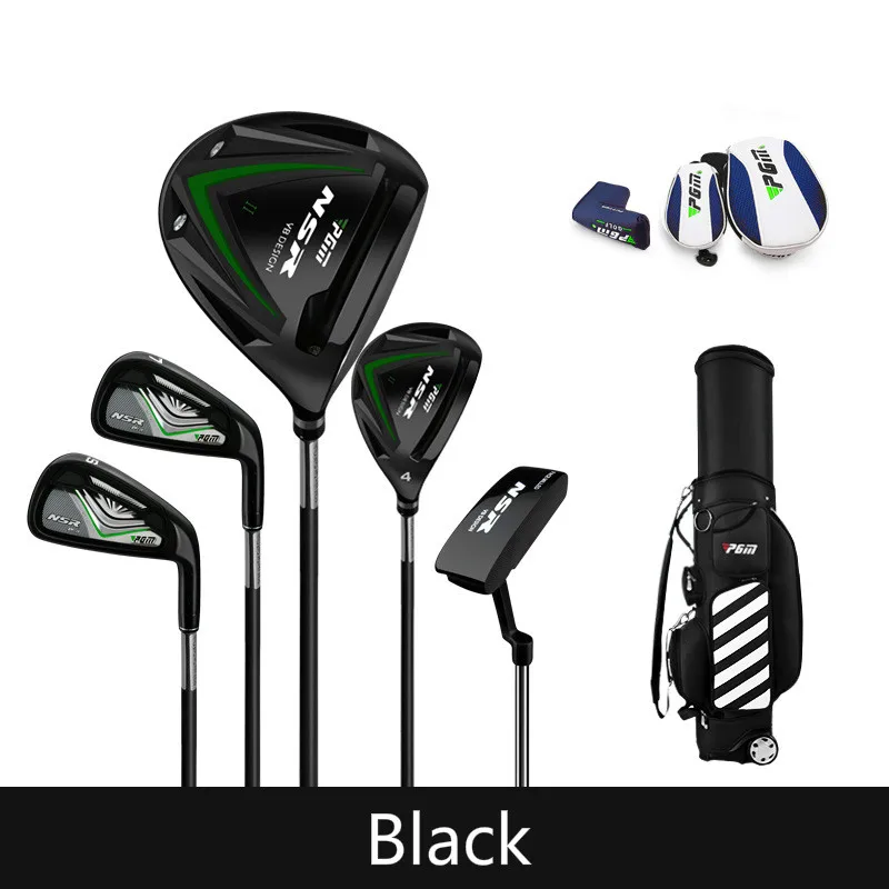 

PGM Golf Club Men's Half-Sleeve Golf Ultra-Light Carbon Club 5 Pole+Golf Bag MTG017
