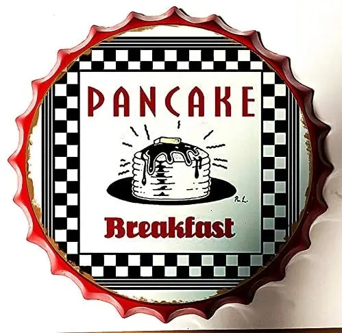 

Королевский жестяной знак, крышка для бутылки, металлический жестяной знак, диаметр на завтрак 13,8 дюйма, круглые металлические знаки для до...