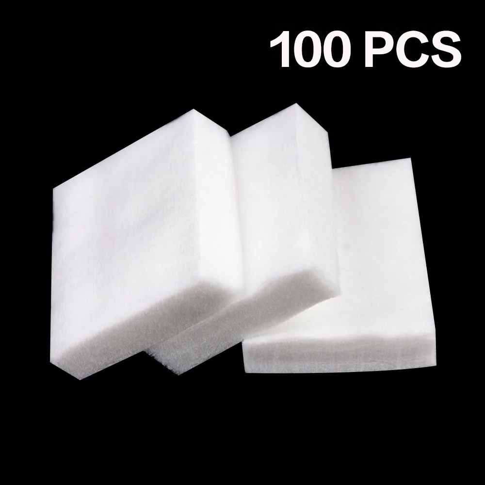 100 pcs Горячая Распродажа, 900 шт./лот, салфетки для снятия лака для ногтей, для ванны, маникюра, гелевые безворсовые салфетки, хлопковые салфетки для ногтей, инструмент для дизайна ногтей - Цвет: 100 pcs