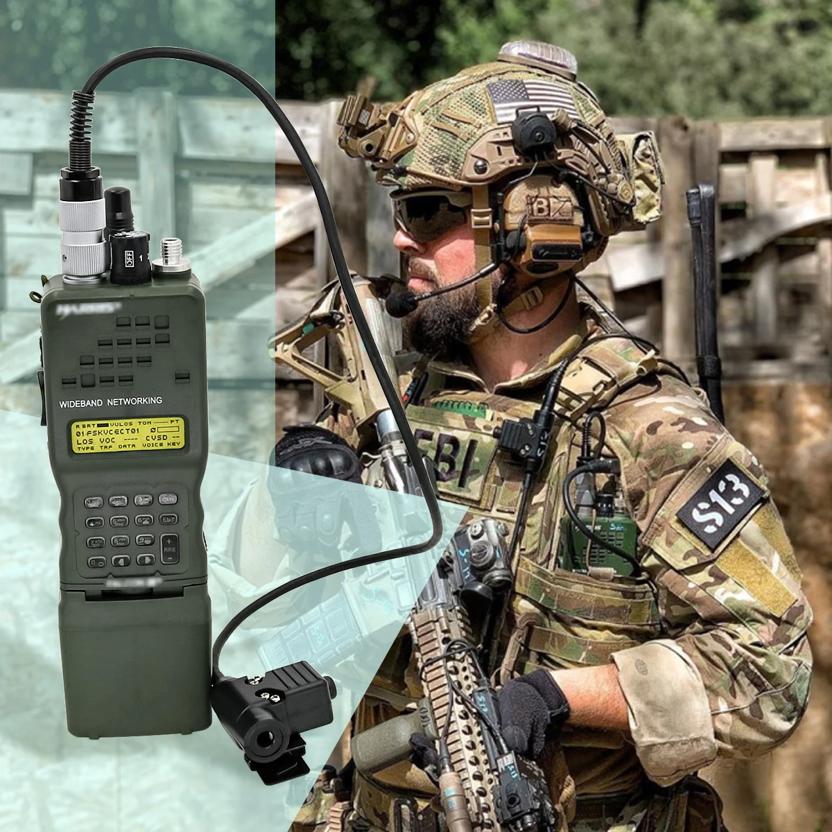 TAC-SKY walkie-talkie accessories PTT6pin U94 PTT + Harris AN/PRC152 152A military radio walkie-talkie model Harris virtual case