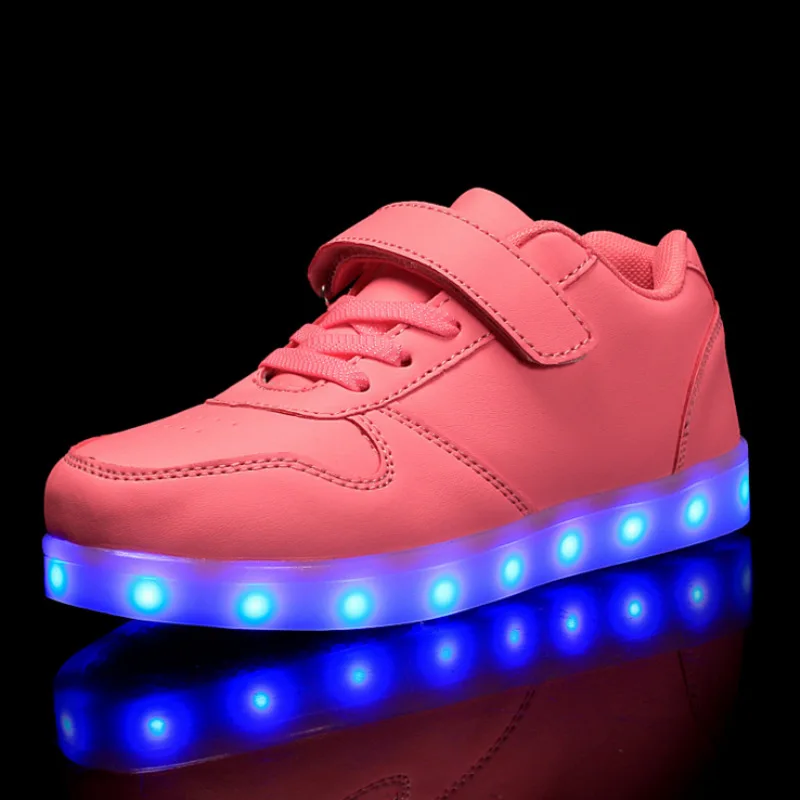 

Led Shoes Kids neakers shoes child Girls Children Boys Light usb charging plus size 25-37 Luminous Glowing Illuminated footwear