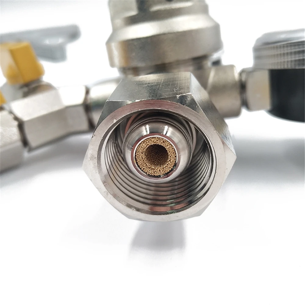 Редуктор давления CO2 для пива редуктор домашнего пивоварения Двойной манометр с