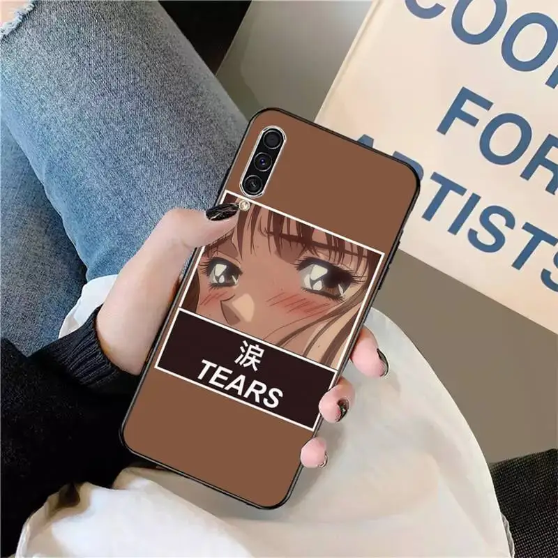 

Sad Japanese Anime Aesthetic Phone Cases For Samsung galaxy S 9 10 20 A 10 21 30 31 40 50 51 71 s note 20 j 4 2018 plus