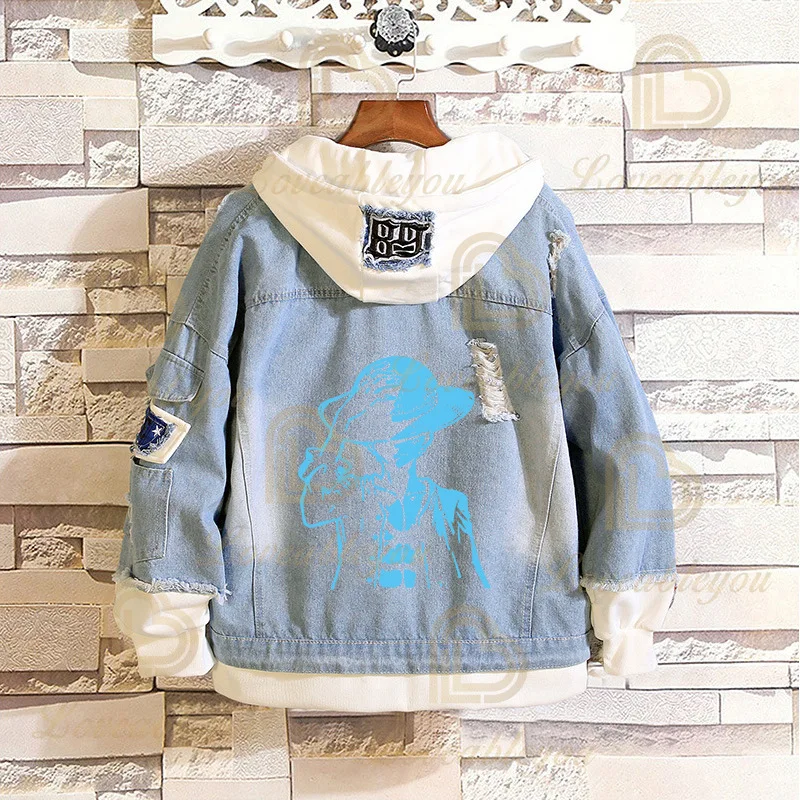 

Cosplay Fashion Denim Jacket Costumes Jeans Hooded Sweatshirt Outwear Cosplay Hoodies Men Women Coat for Spring