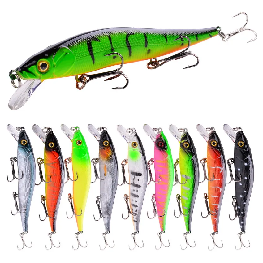 

Minnow Fishing Lure 115mm/14g Crankbait Wobblers 3D Eyes Perch Artificial Bait Pike Carp Bait Swim Bait Fishing Goods