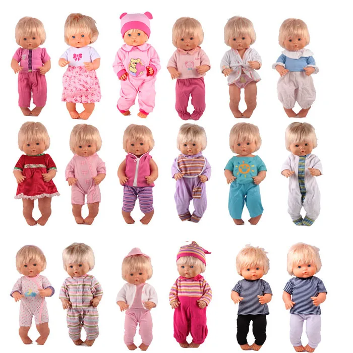 16 дюймов Кукла Одежда Подходит 41 см Nenuco кукла Ropa Nenuco y su Hermanita Nenuco аксессуары 15 шт./лот различные наряды/платья - Цвет: 15pcs mixed style 4