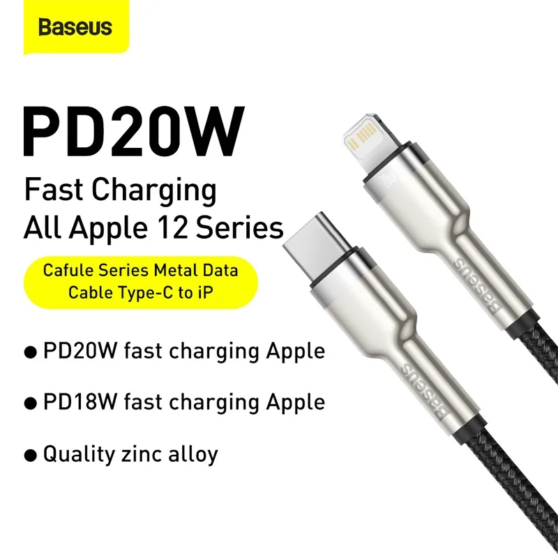 Кабель Baseus USB C для iPhone 13 Pro Max PD 20 Вт быстрая зарядка 12 11 X iPad Air 4 зарядный кабель Type