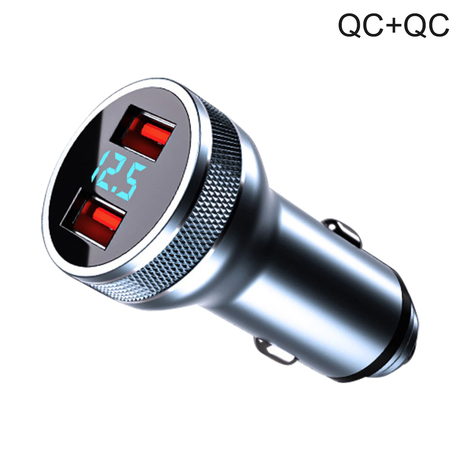 

DC12-24 V Universal Digital Display 36W Dual USB QC3.0 PD Car Lighter Mobile Phone Charger Adapter ABS PC Digital Display